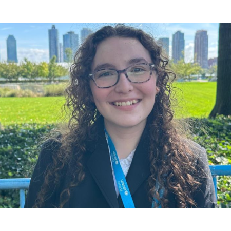 Youth Advocate Clara stands in New York to attend United Nations Summit of the Future