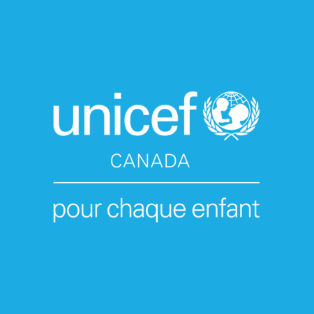 UNICEF Canada avec le texte « Pour chaque enfant » en dessous.