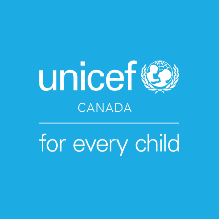 UNICEF Canada logo with the text underneath - " For Every Child". 